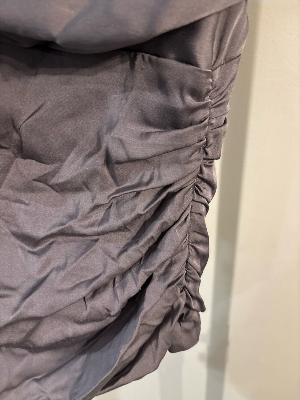 Vintage Nanette Lepore Gray Draped Tie-Front Blouse - Picture 5 of 8